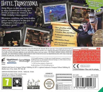 Hotel Transylvania (Europe)(En,Fr,Ge,It,Es) box cover back
